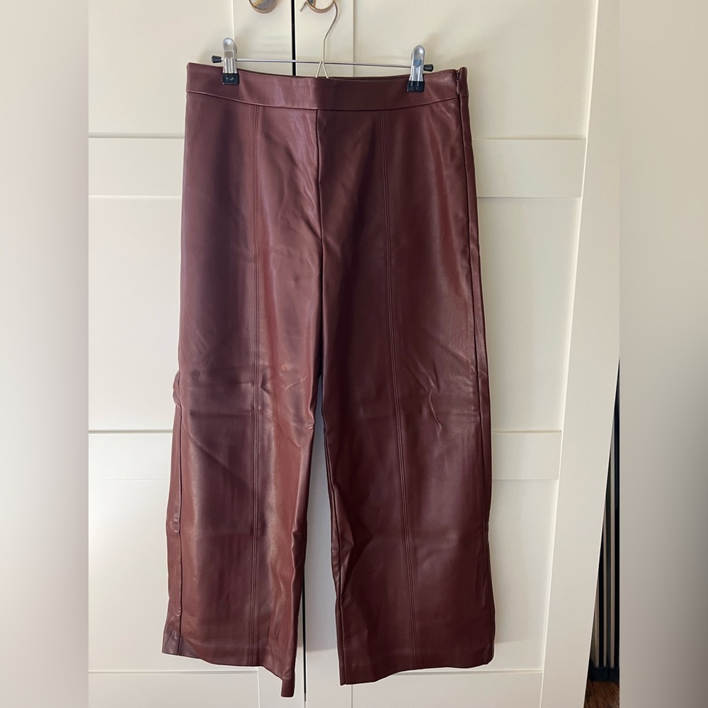 Ann Taylor redefine colored faux leather trousers